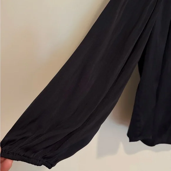Banana Republic Black Long Sleeve Blouse, Size XXL - Picture 7 of 8